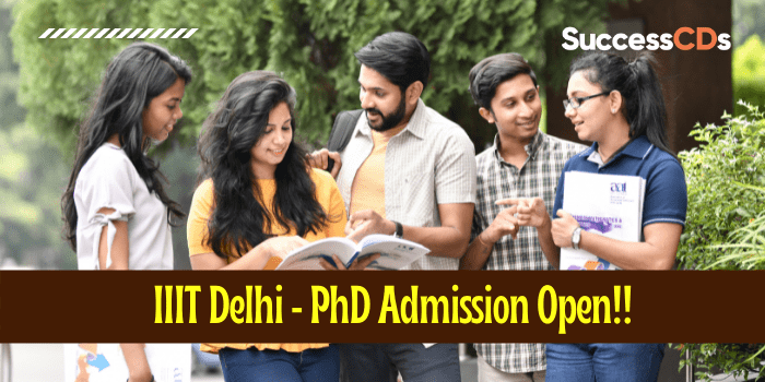 iiit delhi phd admission 2022
