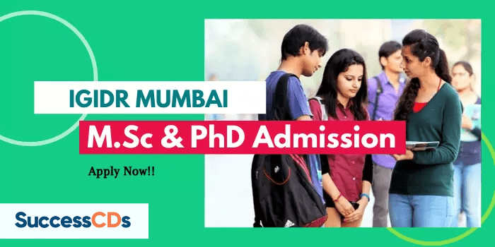 igidr mumbai msc and phd admission