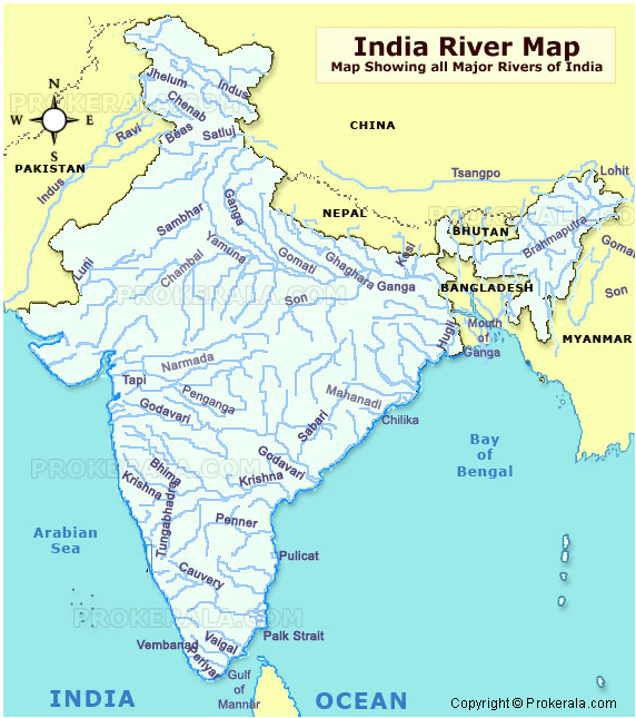 india river map