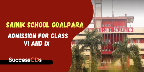 Sainik School Goalpara Admission for Class VI and IX 2023