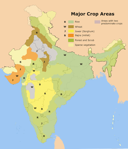 major crop areas