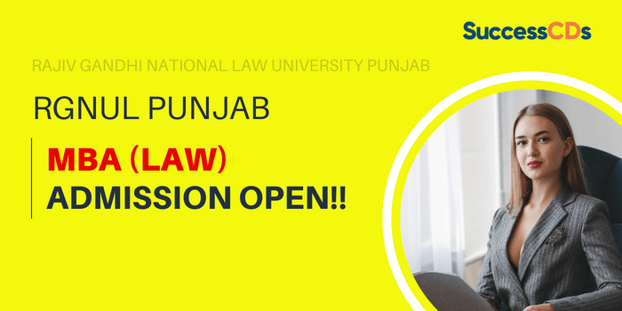 RGNUL Punjab MBA (LAW) Admission