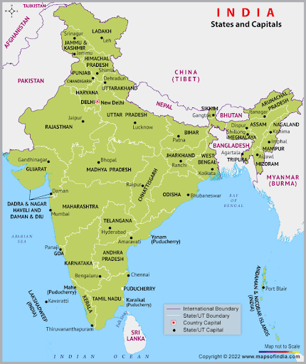map of India