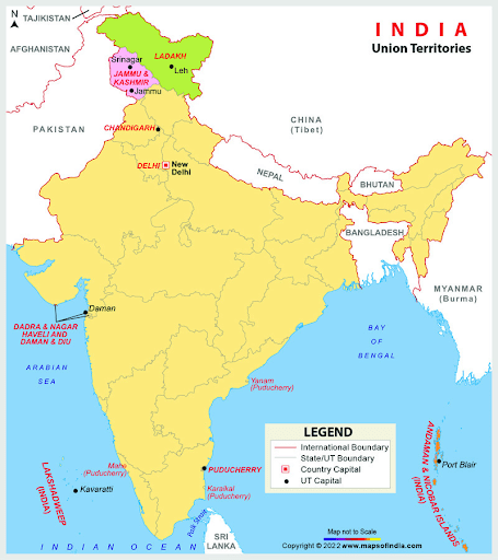 map-of-india-union-territories