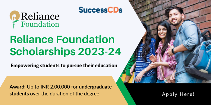 Reliance Foundation Scholarships 2023-24 Announced