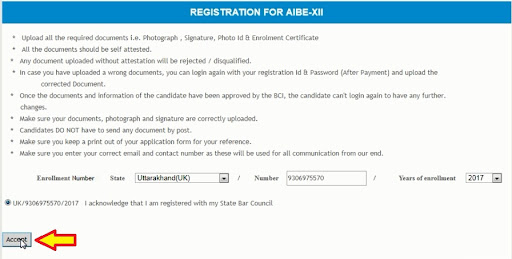 registration for aibe