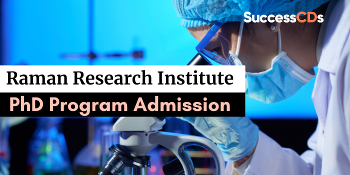 Raman Research Institute PhD Admission 2024