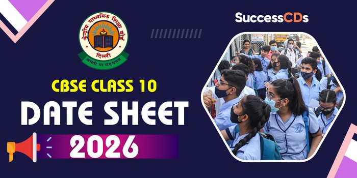 CBSE Class 10 Date Sheet 2026