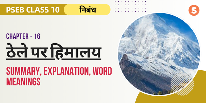 ठेले पर हिमालय सार Thele Par Himalaya Summary, Explanation, Word meanings PSEB Class 10 Hindi Chapter 16