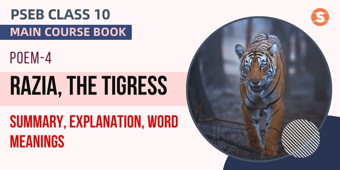 Razia, the Tigress Summary, Explanation, Word Meanings PSEB Class 10 English Poem 4