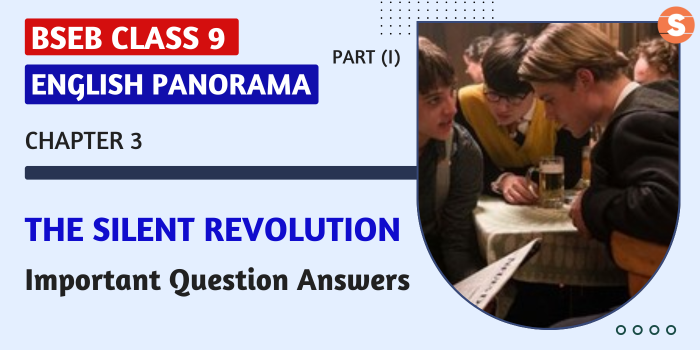A Silent Revolution Question Answers (Important)| BSEB Class 9 English Panorama-I Book