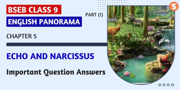 Echo and Narcissus Question Answers (Important)| BSEB Class 9 English Panorama-I Book