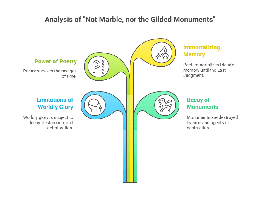 Summary of not marble nor the glided monuments